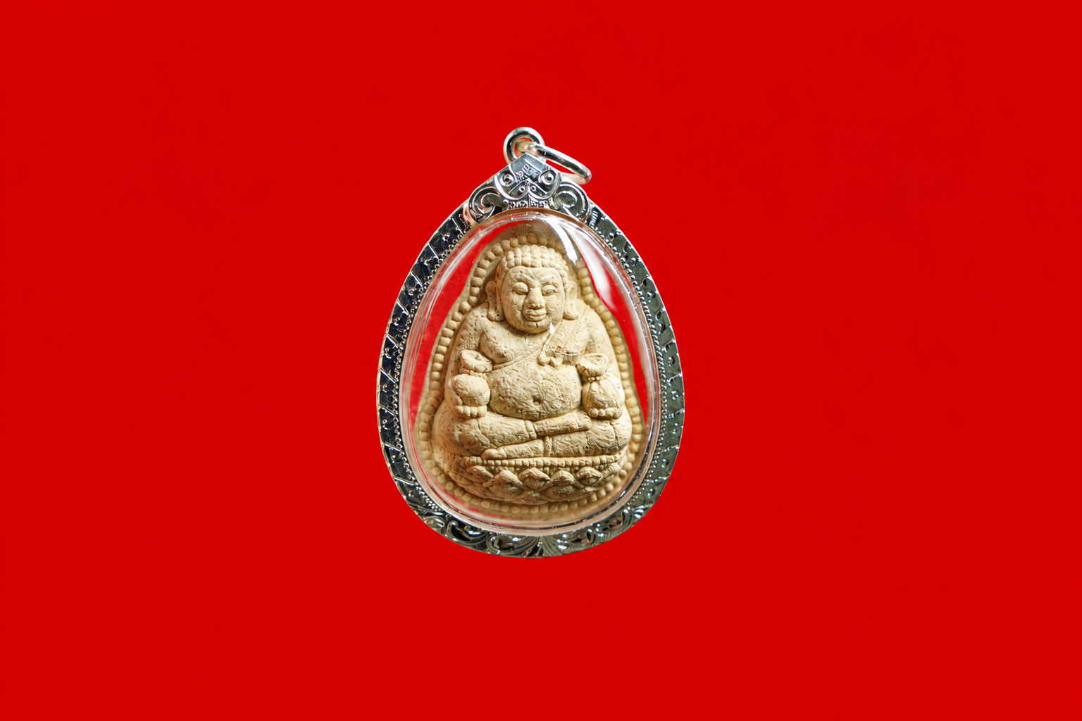 上進佛牌 龍婆沙外 2541善加財銀殼薩馬空卡 泰式風真品佛牌 - 泰国佛牌